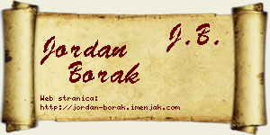 Jordan Borak vizit kartica